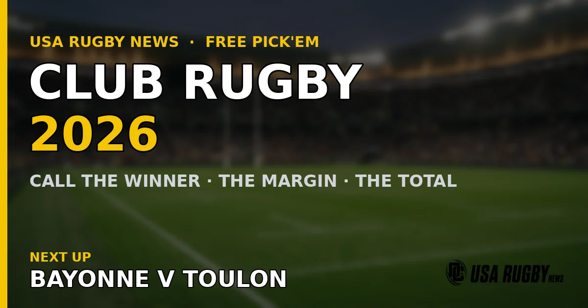 Club Rugby 2026 Pick'em: Free Predictions Game & Fixtures