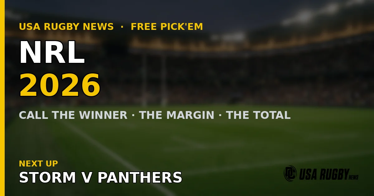 NRL 2026 Pick'em: Free Predictions Game & Fixtures