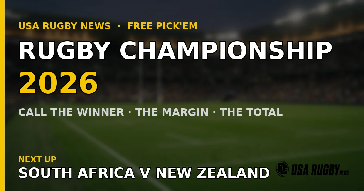Rugby Championship 2026 Pick'em: Free Predictions Game & Fixtures